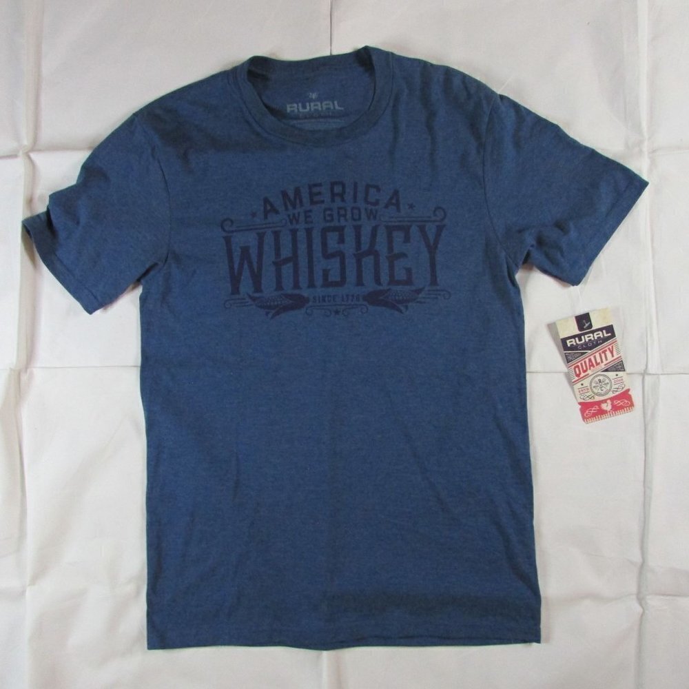 Rural Cloth Unisex Adult Short Sleeve America We Grow Whiskey T-Shirt